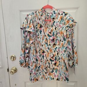 Abstract multicolored blouse